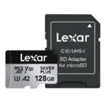 Karta pamięci Lexar High-Performance Silver Plus microSDXC 128GB + adapter
