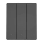 Smart WiFi wall switch SONOFF M5-3C-80 (3-channel, for frame, graphite)