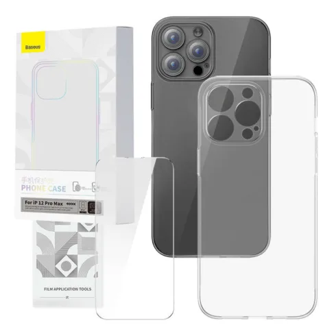Transparent Case and Tempered Glass set Baseus Corning for iPhone 12 Pro Max