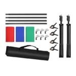 Puluz 2x3m Photo Background Mounting Kit/Stand + 3 Photo Backgrounds PKT5205