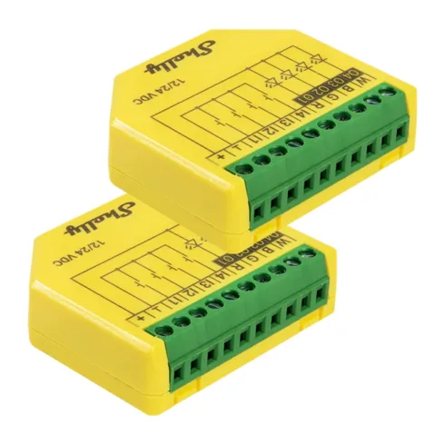 SHELLY Plus RGBW PM Wi-Fi/Bluetooth LED Strip Controller (2-pack)