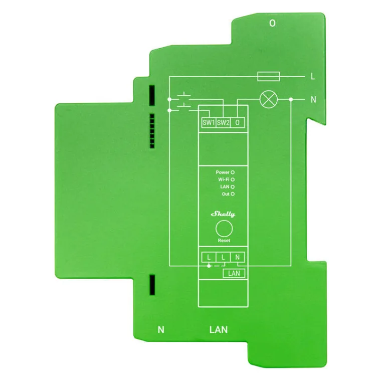 Shelly Pro Dimmer 1 DIN Rail Smart Switch, 1-channel - RPC.LT
