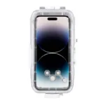 Puluz plastic waterproof case for iPhone 15 Plus/15 Pro Max/14 Plus/14 Pro Max/13 Pro Max/12 Pro Max/11 Pro Max (white)