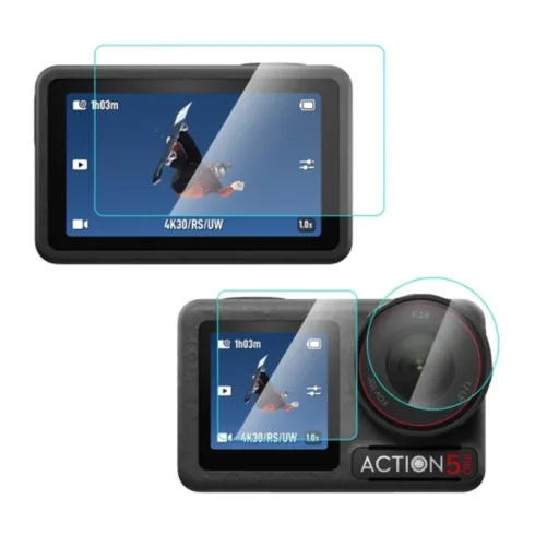 Puluz Tempered Glass for DJI Osmo Action 5 Pro (Clear)