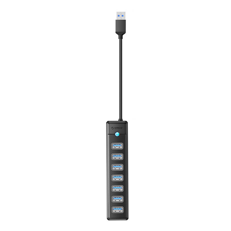 inp-pw7u-u3-10-bk-ep-ip-orico-pw7u-usb-to-7x-usb-3-0-h-0.webp Orico PW7U USB to 7x USB 3.0 Hub Adapter (black)