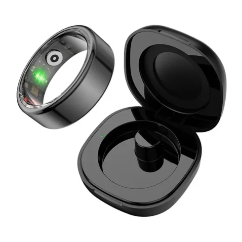 COLMI R02 Smart Ring, size 9, 18.9 mm (black) + charging case