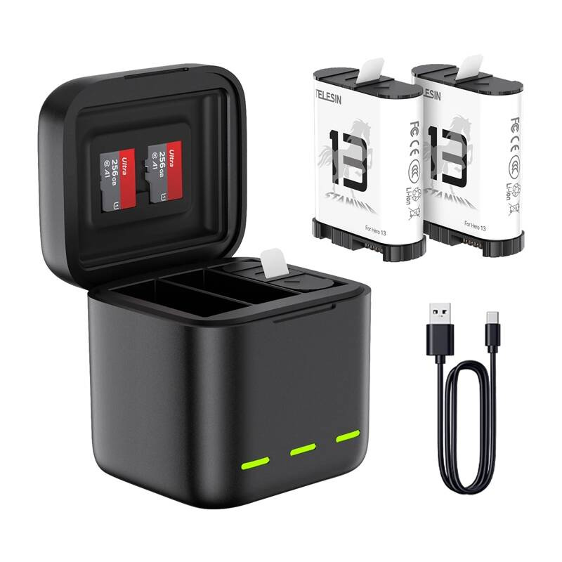 inp-s0-bcg-10-tgp-three-channel-battery-charger-0.webp Three-channel battery charger for GoPro Hero 13 Black Telesin (S0-BCG-10-TGP)