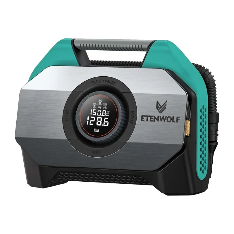 inp-s6-blue-etenwolf-s6-car-air-compressor-0.webp Etenwolf S6 Car Air Compressor, 11.03 bar, 19,200 mAh (blue)