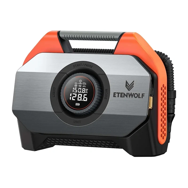 inp-s6-orange-etenwolf-s6-car-air-compressor-0.webp Etenwolf S6 Car Air Compressor, 11.03 bar, 19,200 mAh (orange)