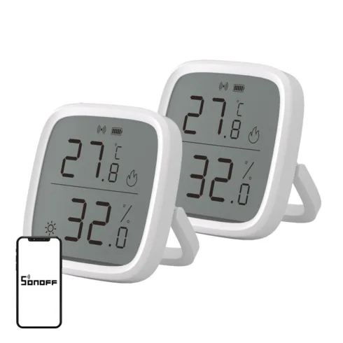 SONOFF ZigBee SNZB-02D Temperature and Humidity Sensor, 2-Pack