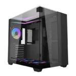 Darkflash TH285 computer case (black) + 4 fans