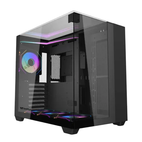 Darkflash TH285 computer case (black) + 4 fans