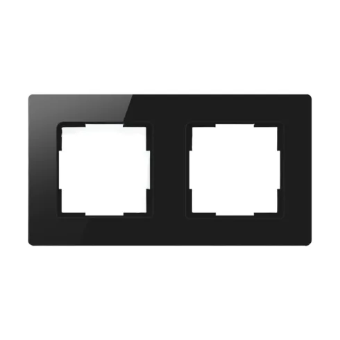 Avatto 2 Socket TS20 light switch frame (black)