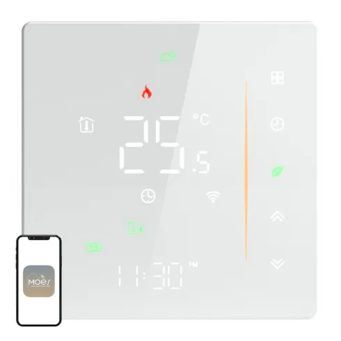 MOES WHT-006-GB-WH Wi-Fi Thermostat for Electric Heating (White)