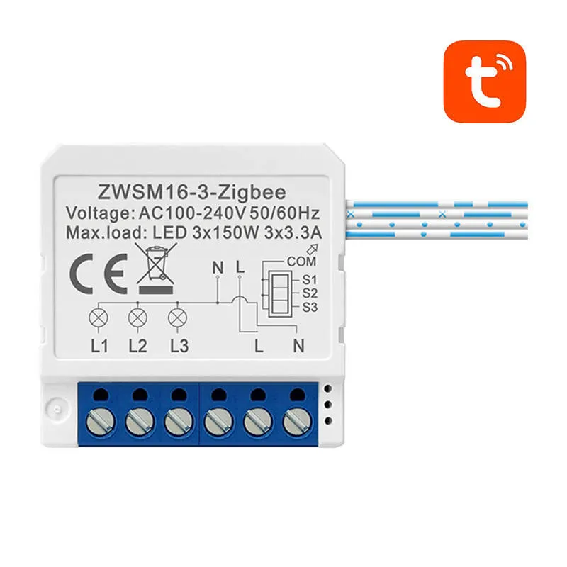 inp-zwsm16-w3-smart-switch-module-zigbee-ava-0.webp Smart Switch Module ZigBee Avatto ZWSM16-W3 TUYA