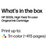Rašalo kasetė HP 303XL High Yield Tri-color (T6N03AE), vaizdas 2