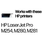 Tonerio kasetė HP 203A (CF540A), juodos spalvos, vaizdas 2