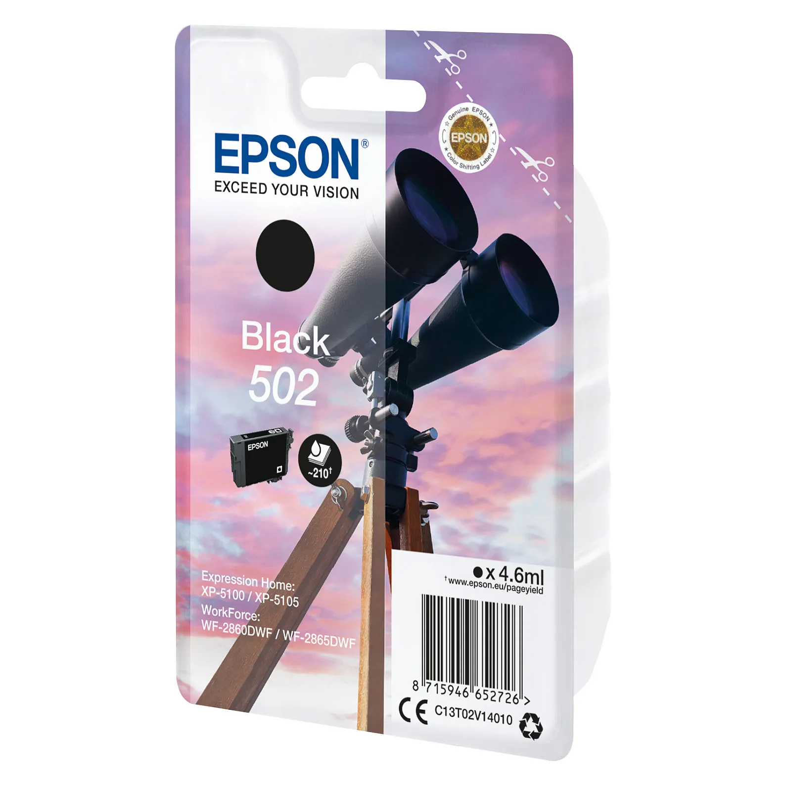 Epson 502 ink cartridge Rašalo kasetė Epson 502 (C13T02V14010)