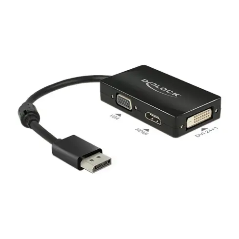 Vaizdo laidas ar adapteris DeLOCK 0.16m DisplayPort/VGA+HDMI+DVI (62656)
