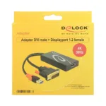 Vaizdo laidas ar adapteris DeLOCK 0.3m, DVI 24+1 + USB-A/Displayport 20p (62596), vaizdas 2