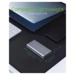 SSD korpusas ICY BOX IB-1817M-C31, matomas iš šono, su M.2 jungtimi