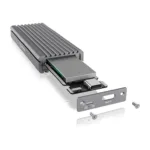 SSD korpusas ICY BOX IB-1817M-C31, šoninis vaizdas su M.2 jungtimi