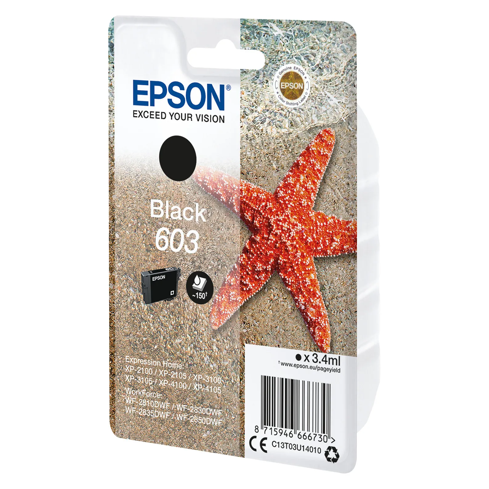 Epson C13T03U14010 ink cartridge Rašalo kasetė Epson C13T03U14010