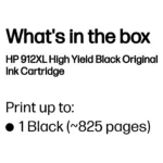 Rašalo kasetė HP 912XL High Yield (3YL84AE), juodos spalvos, vaizdas 2