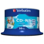 Garso įrangos priedas Verbatim CD-R AZO Wide Inkjet Printable no ID (43438)