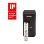 Brother PT-P750W spausdintuvas, vaizdas iš šono su matomais jungtimis