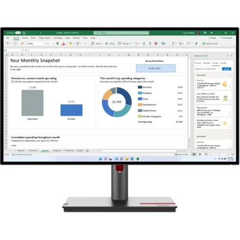 TFT 68,6cm /27″ (2560×1440) Lenovo ThinkVision P27h-30 4ms DP USB-C Black (Atnaujinta)