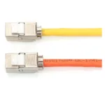 Ekranuoto CAT 6A „Keystone“ modulio montavimo detalės ir jungtis
