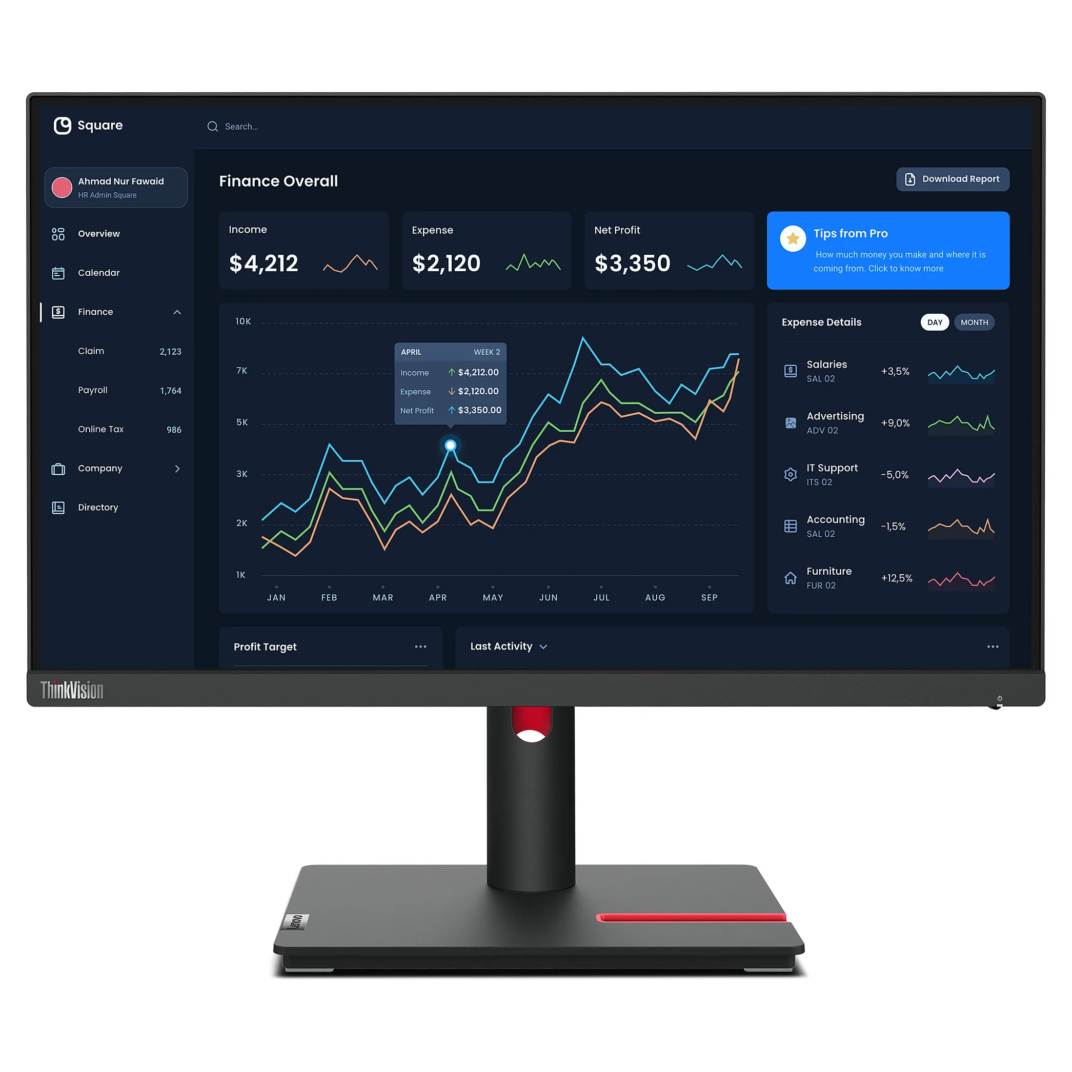 Lenovo ThinkVision T22i-30 computer monitor (Atnaujinta) Lenovo ThinkVision T22i-30 computer monitor (Atnaujinta)