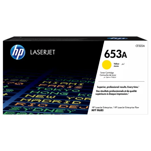 Tonerio kasetė HP 653A (CF322A), geltonos spalvos