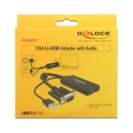 Vaizdo laidas ar adapteris DeLOCK 0.25m VGA+USB2.0-A/HDMI (62668), vaizdas 2