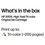 HP 305XL High Yield Tri-color Original ink cartridge