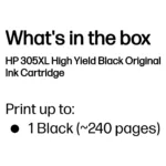 Rašalo kasetė HP 305XL High Yield (3YM62AE), juodos spalvos, vaizdas 12