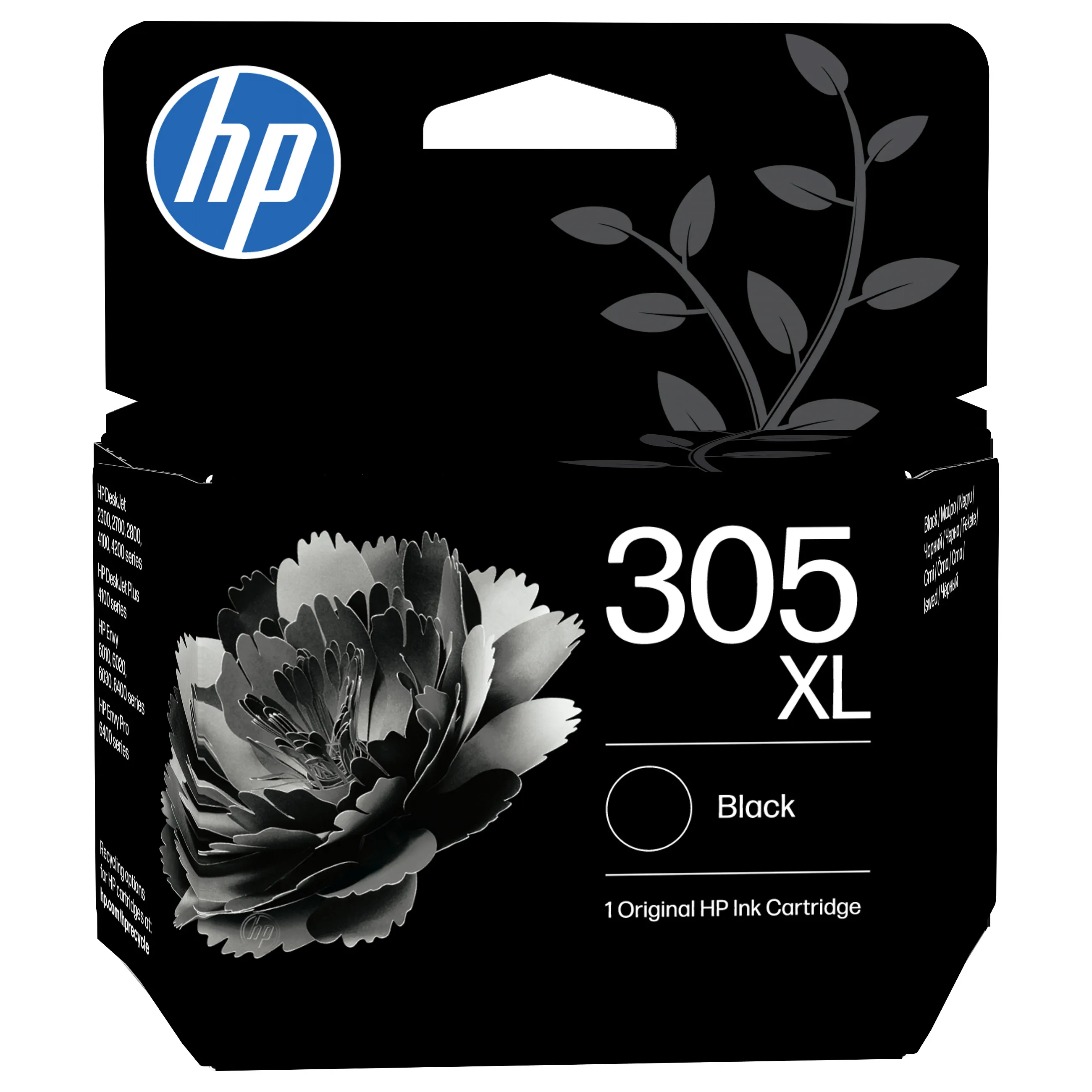 HP 305XL High Yield Black Original ink cartridge Rašalo kasetė HP 305XL High Yield (3YM62AE), juodos spalvos