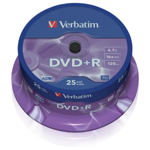 Garso įrangos priedas Verbatim DVD+R Matt (43500), sidabrinės spalvos