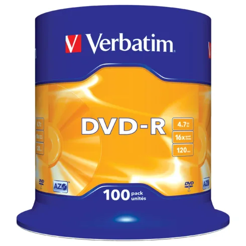 Garso įrangos priedas Verbatim DVD-R Matt (43549), sidabrinės spalvos