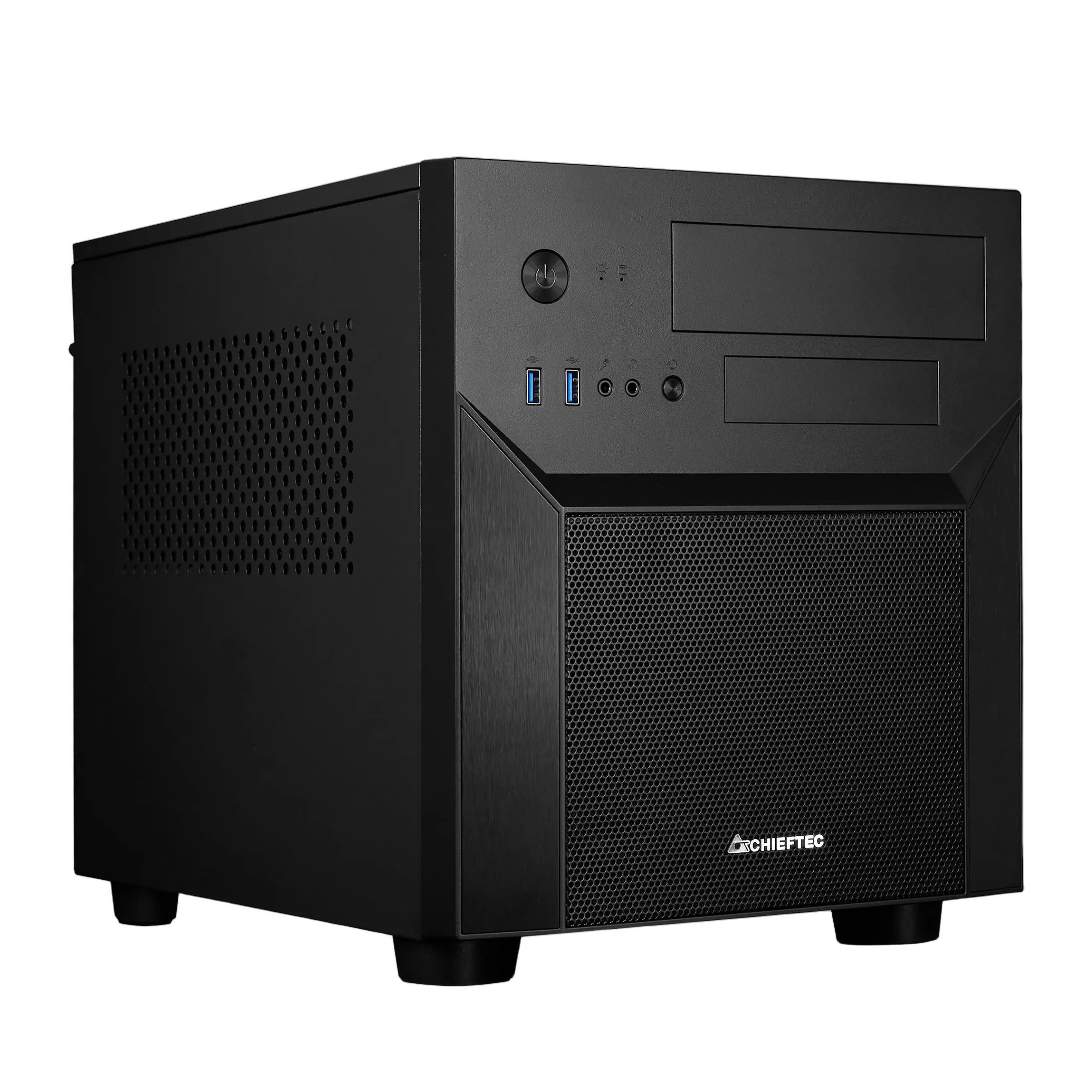 Mini Chieftec CI-02B-OP Cube Chieftec CI-02B-OP kompiuterio korpusas, juodas, micro ATX ir Mini-ITX