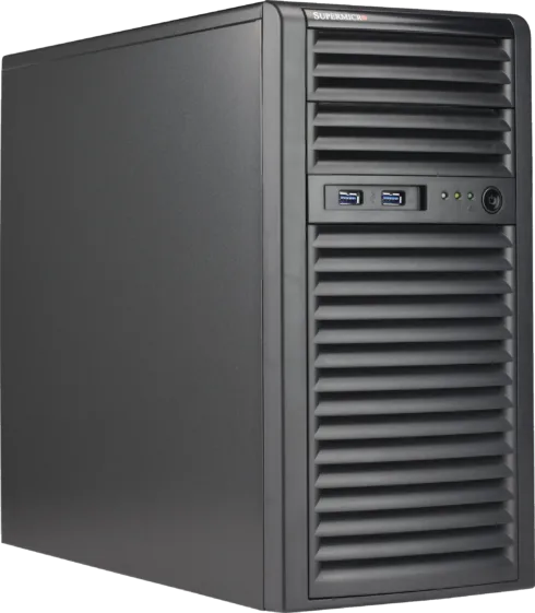 Supermicro CSE-731I-404B, Mini Tower, juodas serverio korpusas