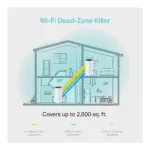 TP-Link Deco M4, vaizdas iš šono, rodo antenų išdėstymą