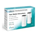 TP-Link Deco M4, vaizdas iš šono, rodo antenas ir prievadus