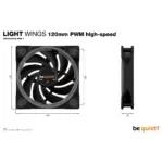 Korpuso aušintuvas be quiet! Light Wings, 120mm PWM high-speed (BL073), vaizdas 7