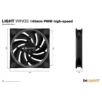 Korpuso aušintuvas be quiet! Light Wings, 140mm PWM high-speed (BL075), vaizdas 7
