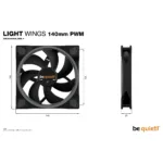 Korpuso aušintuvas be quiet! Light Wings, 140mm PWM Triple Pack (BL078), vaizdas 8