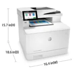 HP Color LaserJet Enterprise MFP M480f, šoninis vaizdas su valdymo skydeliu