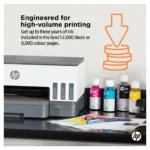 HP Smart Tank 7005 spausdintuvo priekinis vaizdas su valdymo panele