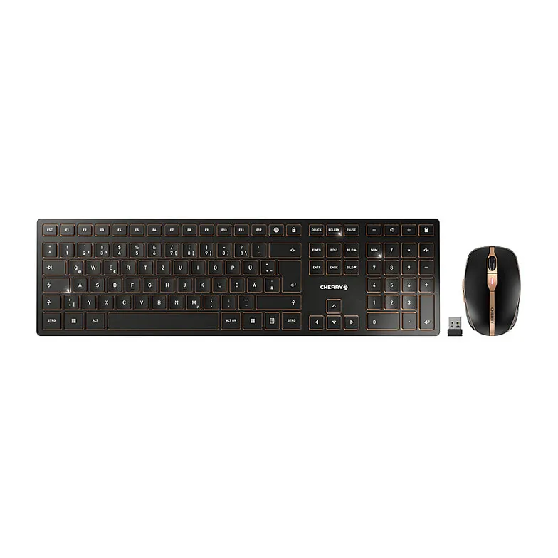 Cherry DW 9100 Slim - Tastatur-und-Maus-Set Wireless Black QWERTZ DE CHERRY DW 9100 SLIM keyboard